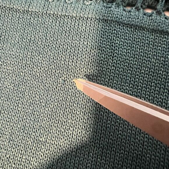 NWT Nanette Lepore M Teal Blue Green Perforated Sweater Dress Demure Holiday - Picture 13 of 16